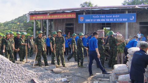 S&ocirc;i nổi hoạt động t&igrave;nh nguyện của tuổi trẻ Tam Điệp