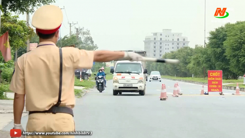 C&ocirc;ng an Hoa Lư đảm bảo an ninh trật tự, ph&ograve;ng, chống dịch Covid-19