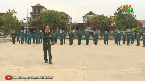 Ban CHQS huyện Y&ecirc;n M&ocirc;, TP. Tam Điệp huấn luyện d&acirc;n qu&acirc;n tự vệ