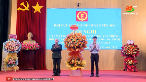 Hội Cựu chiến binh huyện Y&ecirc;n M&ocirc; gặp mặt Kỷ niệm 35 năm ng&agrave;y th&agrave;nh lập Hội Cựu chiến binh Việt Nam