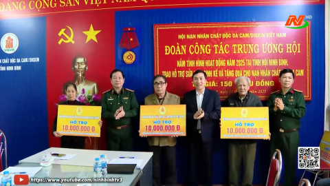 Hội nạn nh&acirc;n chất độc da cam/dioxin Việt Nam l&agrave;m việc tại Ninh B&igrave;nh