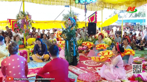 Chương tr&igrave;nh nghi lễ chầu văn, thực h&agrave;nh t&iacute;n ngưỡng thờ Mẫu tại đền Bảo Lộc