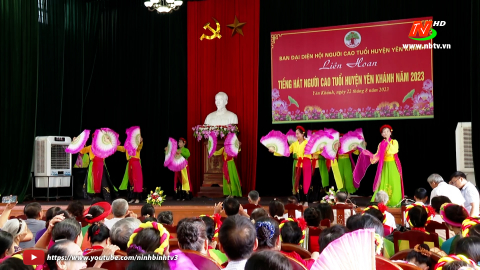 Li&ecirc;n hoan tiếng h&aacute;t người cao tuổi huyện Y&ecirc;n Kh&aacute;nh năm 2023