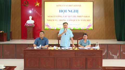 X&atilde; Hiển Kh&aacute;nh sơ kết c&ocirc;ng t&aacute;c qu&yacute; III năm 2025