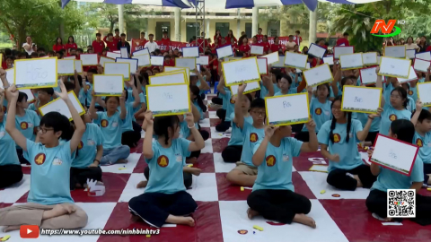 Cuộc thi Rung chu&ocirc;ng v&agrave;ng "C&ugrave;ng em ph&ograve;ng, chống thi&ecirc;n tai - kiến tạo tương lai bền vững"