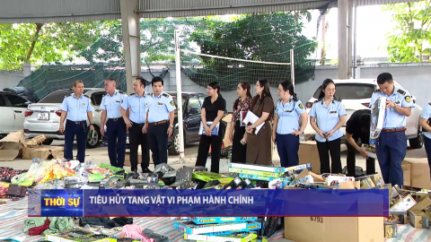 Ti&ecirc;u hủy tang vật vi phạm h&agrave;nh ch&iacute;nh