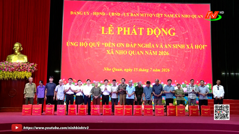 X&atilde; Nho Quan ph&aacute;t động quỹ đền ơn đ&aacute;p nghĩa v&agrave; an sinh x&atilde; hội năm 2026