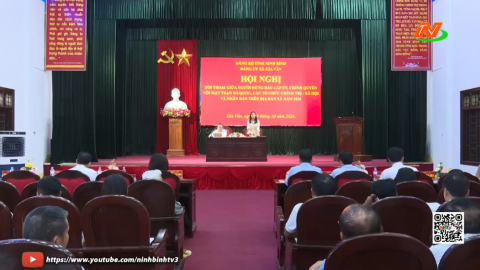 Đảng ủy x&atilde; Gia V&acirc;n tổ chức hội nghị đối thoại với nh&acirc;n d&acirc;n