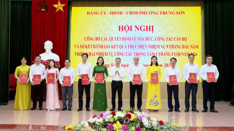 Phường Trung Sơn triển khai nhiệm vụ trọng t&acirc;m 3 th&aacute;ng cuối năm 2026