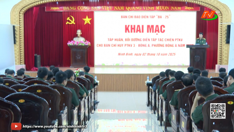 Bộ chỉ huy qu&acirc;n sự tỉnh tập huấn, bồi dưỡng diễn tập t&aacute;c chiến ph&ograve;ng thủ khu vực
