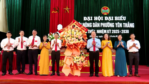 Đại hội đại biểu Hội N&ocirc;ng d&acirc;n phường Y&ecirc;n Thắng lần thứ I, nhiệm kỳ 2025-2030