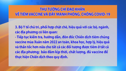 Thủ tướng chỉ đạo khẩn về ti&ecirc;m vaccine đẩy mạnh ph&ograve;ng, chống covid-19