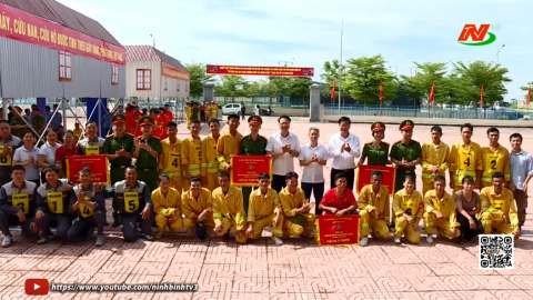 Hội thi nghiệp vụ chữa ch&aacute;y v&agrave; CNCH tổ li&ecirc;n gia an to&agrave;n PCCC