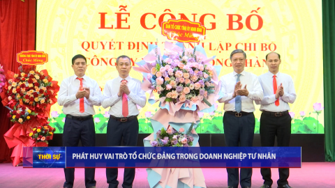 Ph&aacute;t huy vai tr&ograve; tổ chức Đảng trong doanh nghiệp tư nh&acirc;n