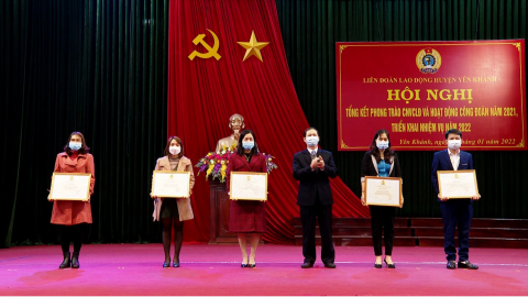 LĐLĐ huyện Y&ecirc;n Kh&aacute;nh triển khai nhiệm vụ năm 2022