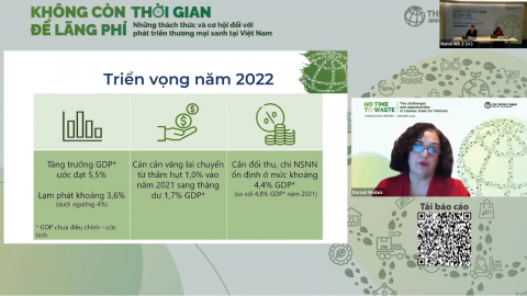 Dự b&aacute;o tăng trưởng kinh tế của Việt Nam năm 2022 đạt 5,5 %