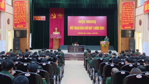 Bộ Chỉ huy Qu&acirc;n sự tỉnh tổ chức hội nghị đối thoại d&acirc;n chủ