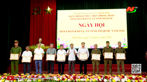 Ng&agrave;y hội to&agrave;n d&acirc;n bảo vệ ANTQ x&atilde; B&igrave;nh Sơn