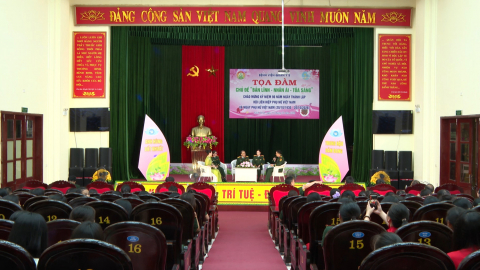 Tọa đ&agrave;m " Hội phụ nữ bệnh viện Qu&acirc;n y 5 bản lĩnh, nh&acirc;n &aacute;i, tỏa s&aacute;ng "