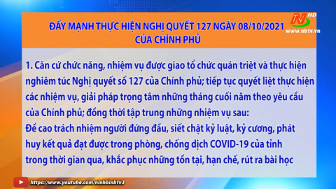 Ninh B&igrave;nh đẩy mạnh thực hiện Nghị quyết 127 ng&agrave;y 08/10/2021 của Ch&iacute;nh phủ