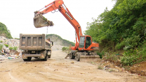 Trung Sơn khẩn trương khắc phục &ocirc; nhiễm chất thải rắn sinh hoạt