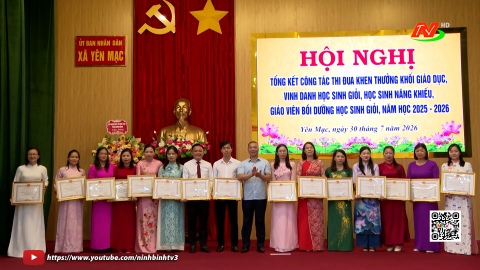 X&atilde; Y&ecirc;n Mạc vinh danh gi&aacute;o vi&ecirc;n, học sinh c&oacute; th&agrave;nh t&iacute;ch xuất sắc
