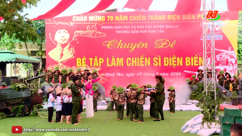 Chuy&ecirc;n đề &ldquo;B&eacute; tập l&agrave;m chiến sĩ Điện Bi&ecirc;n&rdquo; tại Trường Mầm non Ninh V&acirc;n