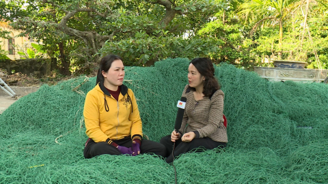 Hải Tiến g&igrave;n giữ v&agrave; ph&aacute;t triển nghề đan lưới cước