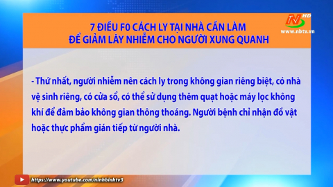 7 điều F0 c&aacute;ch ly tại nh&agrave; cần l&agrave;m