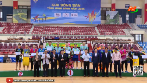 Bế mạc Giải B&oacute;ng b&agrave;n tỉnh Ninh B&igrave;nh năm 2025