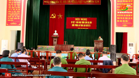Kim Sơn sơ kết Cụm địa b&agrave;n quốc ph&ograve;ng an to&agrave;n l&agrave;m chủ