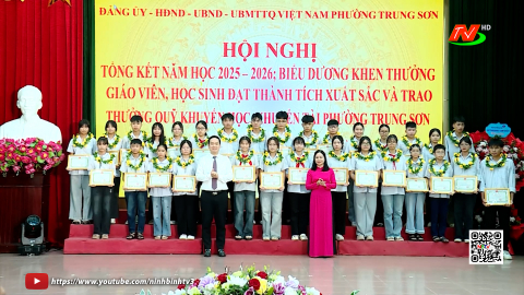 Phường Trung Sơn biểu dương, khen thưởng gi&aacute;o vi&ecirc;n, học sinh xuất sắc