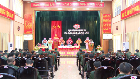 Đại hội Đảng bộ Ph&ograve;ng Ch&iacute;nh trị, Bộ CHQS tỉnh nhiệm kỳ 2025 - 2030