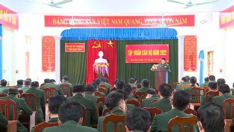 Bộ CHQS tỉnh bế mạc tập huấn c&aacute;n bộ năm 2022