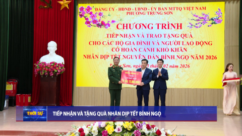 Tiếp nhận v&agrave; tặng qu&agrave; nh&acirc;n dịp Tết B&iacute;nh Ngọ