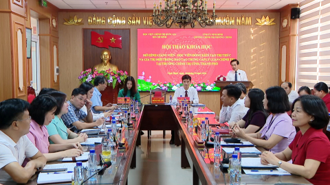Hội thảo khoa học về đổi mới đ&agrave;o tạo Trung cấp l&yacute; luận ch&iacute;nh trị