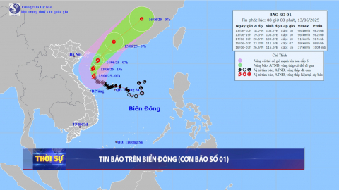 Tin b&atilde;o tr&ecirc;n biển Đ&ocirc;ng, cơn b&atilde;o số 1_hồi 7h - Ng&agrave;y 13/6/2025