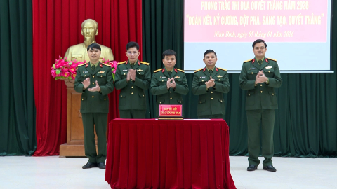 C&aacute;c đơn vị thuộc Bộ CHQS tỉnh ph&aacute;t động phong tr&agrave;o thi đua quyết thắng năm 2026