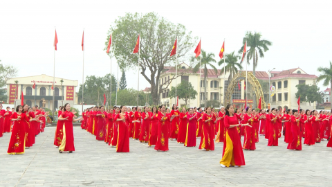 Y&ecirc;n M&ocirc; tổ chức đồng diễn ch&agrave;o mừng th&agrave;nh c&ocirc;ng Đại hội Đảng to&agrave;n quốc lần thứ XIV