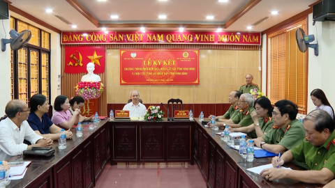 Hội Luật gia v&agrave; Hội Cựu CAND tỉnh k&yacute; kết Quy chế phối hợp