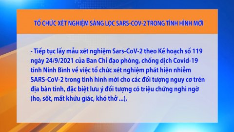 Tổ chức x&eacute;t nghiệm s&agrave;ng lọc SARS-COV-2 trong t&igrave;nh h&igrave;nh mới