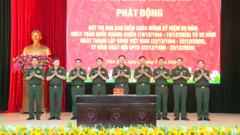 Bộ CHQS tỉnh Ph&aacute;t động thi đua "80 ng&agrave;y thi đua quyết thắng - Viết tiếp bản h&ugrave;ng ca"
