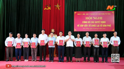 Phường Y&ecirc;n Thắng c&ocirc;ng bố c&aacute;c Quyết định về sắp xếp tổ d&acirc;n phố