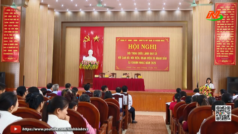X&atilde; Kh&aacute;nh Nhạc đối thoại với c&aacute;n bộ, hội vi&ecirc;n, đo&agrave;n vi&ecirc;n v&agrave; nh&acirc;n d&acirc;n