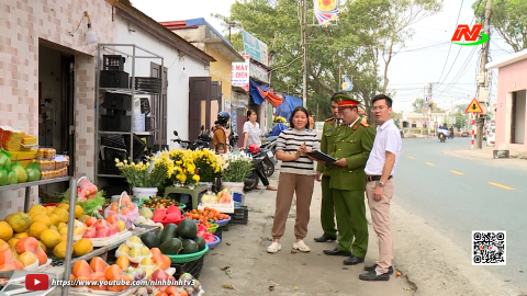 X&atilde; Giao Thủy lập lại trật tự, h&agrave;nh lang an to&agrave;n giao th&ocirc;ng