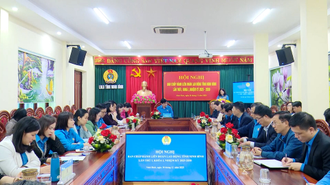 Hội nghị BCH Li&ecirc;n đ&ograve;an lao động tỉnh Ninh B&igrave;nh lần thứ I