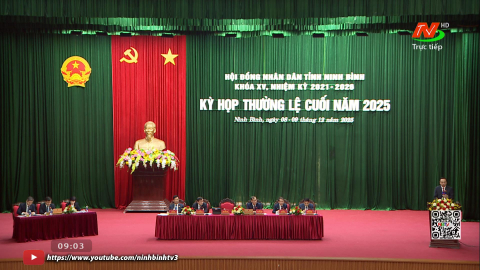Kỳ họp thường lệ cuối năm 2025 HĐND tỉnh Ninh B&igrave;nh kh&oacute;a XV, nhiệm kỳ 2021-2026 - Phi&ecirc;n khai mạc kỳ họp