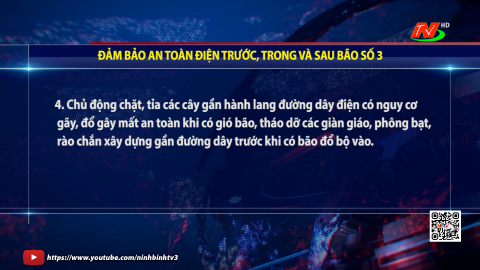 Đảm bảo an to&agrave;n điện trước, trong v&agrave; sau b&atilde;o số 3