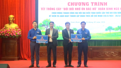 Tuổi trẻ Ninh B&igrave;nh ra qu&acirc;n Tết trồng c&acirc;y "  Đời đời nhớ ơn B&aacute;c Hồ " Xu&acirc;n B&iacute;nh Ngọ 2026