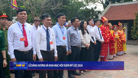Lễ d&acirc;ng hương v&agrave; khai mạc hội xu&acirc;n Mỹ Lộc 2026